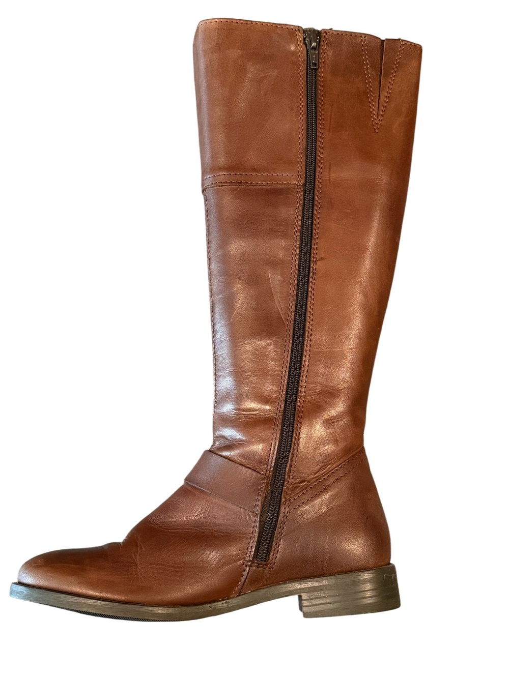 Aldo Tall Leather Side-Zip Riding Boots